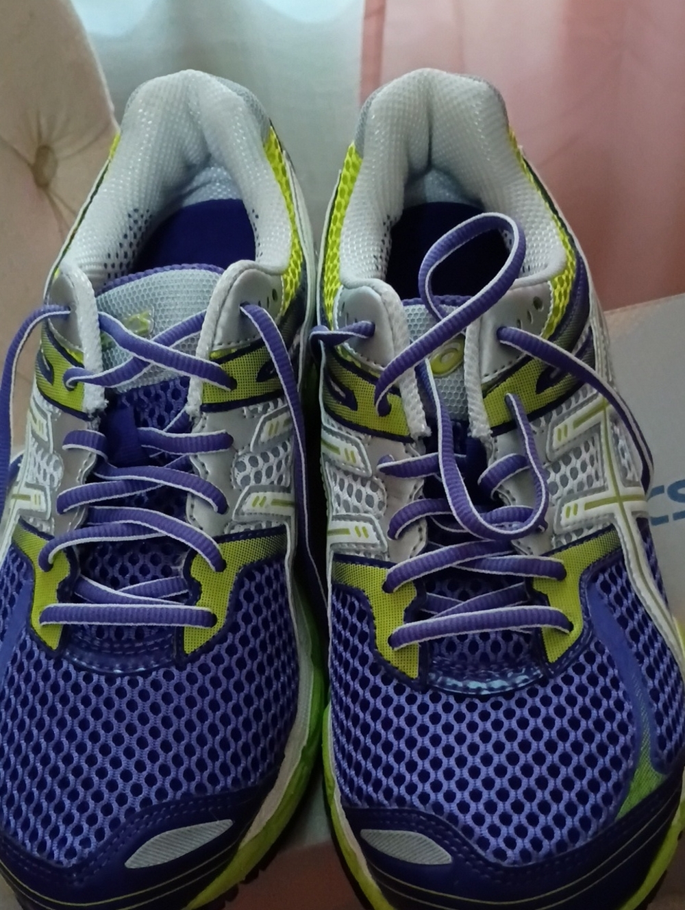 Asics Women's Athletic Shoes - Purple and Lime